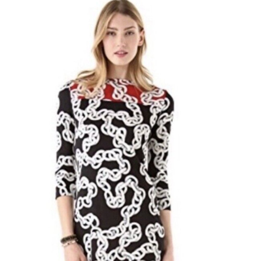 DVF Diane von Furstenberg Ruri Chain Print Dress 8